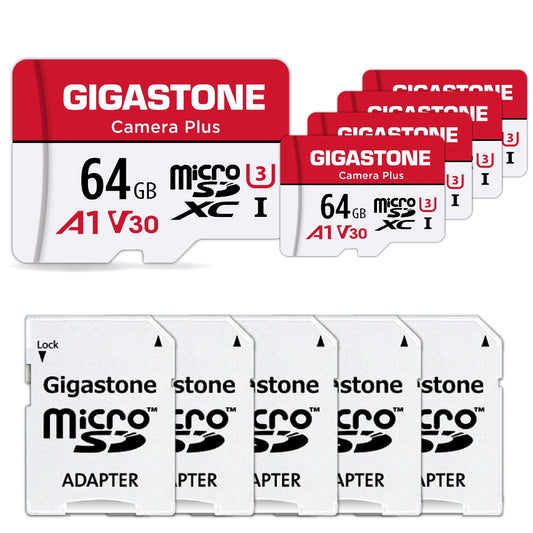 64GB Micro SD Card 5-Pack for Cameras and Devices