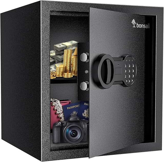 Steel Safe Box with Digital Lock, 1.2 Cu Ft