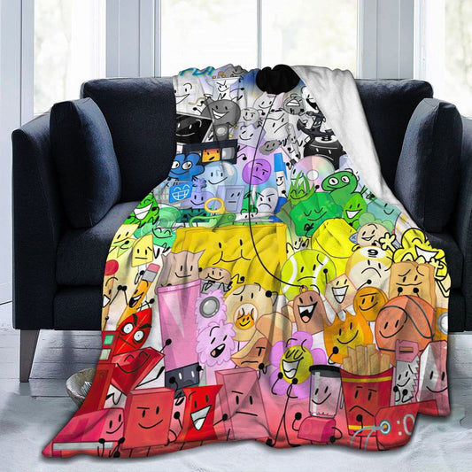 Battle for Bfdi Blanket Super Soft Warm and Comfortable Blanket Flannel Blanket, Suitable for Bed, Sofa, Chair, Living Room, Bedroom in All Seasons60 X50