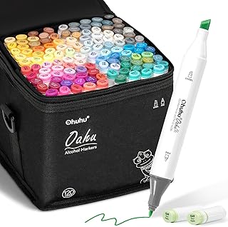 120-color alcohol-based refillable art marker set