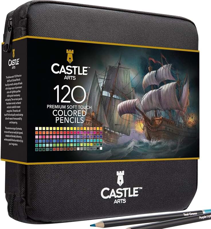 120 Colored Pencils in Zipper Pouch