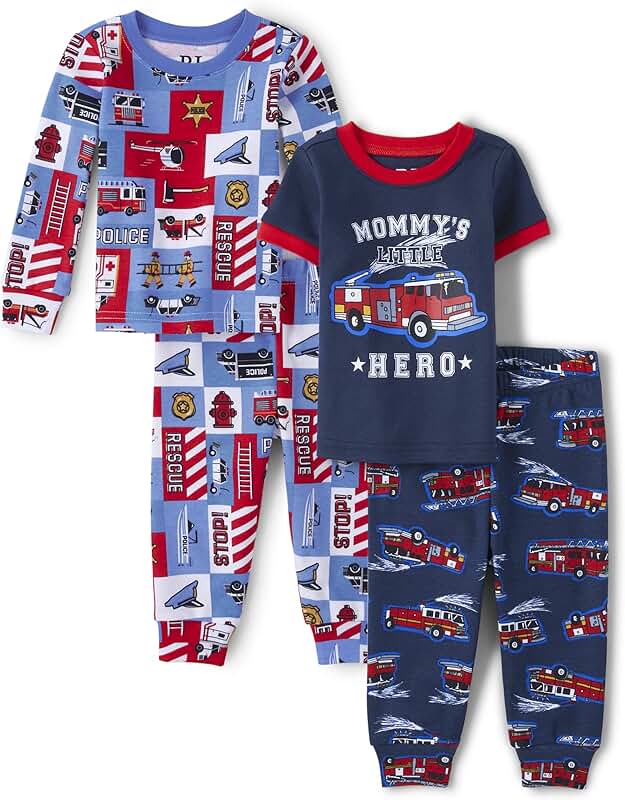 Baby Boy Short Sleeve Top and Pants Pajama Set