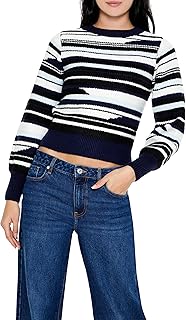 Women's Abstract Striped Sweater