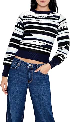 Women's Abstract Striped Sweater
