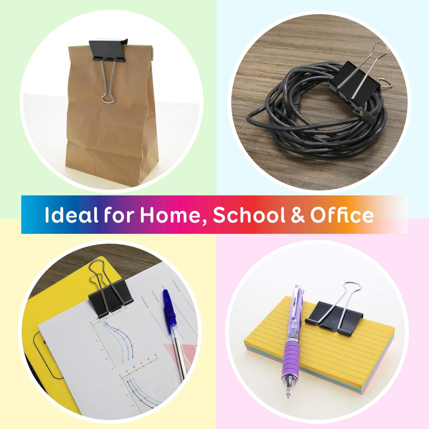 Large 2-Inch Black Binder Clip