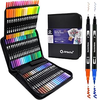 72-Color Dual Tip Markers for Coloring and Drawing
