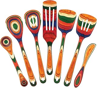 7-Piece Bamboo Cooking Utensil Set for Nonstick Pans