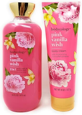 Pink Vanilla Body Wash and Body Cream Set