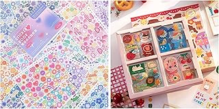 150 Sheets Colorful Shiny Bubble Heart Butterfly Ribbon Stickers