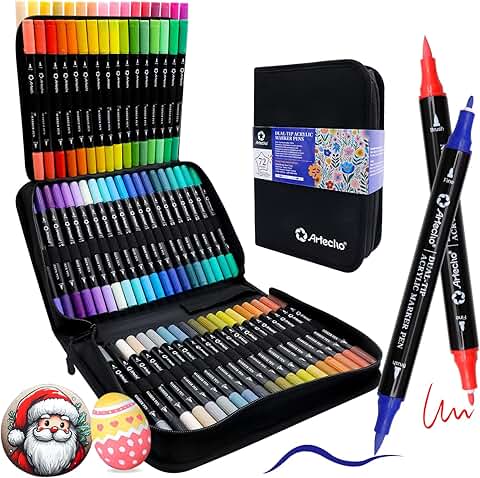 72-Color Acrylic Paint Markers with Bag
