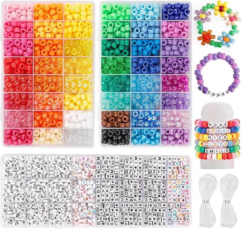 3960-Piece Pony Beads Kit for Jewelry Making