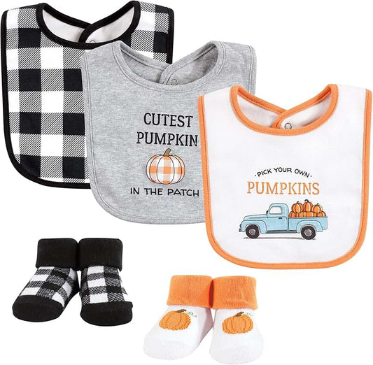 Baby Cotton Bib and Sock Set
