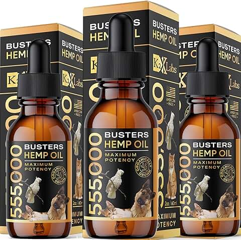 3-Pack Organic Hemp Oil for Dogs and Pets