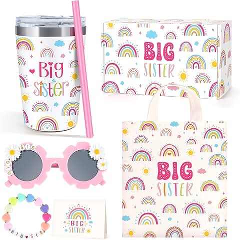 Big Sister Gift Set for Girls with Tumbler and Accessories