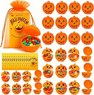Mini Plastic Pumpkin Containers for Halloween Party Favors