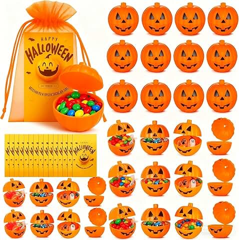 Mini Plastic Pumpkin Containers for Halloween Party Favors