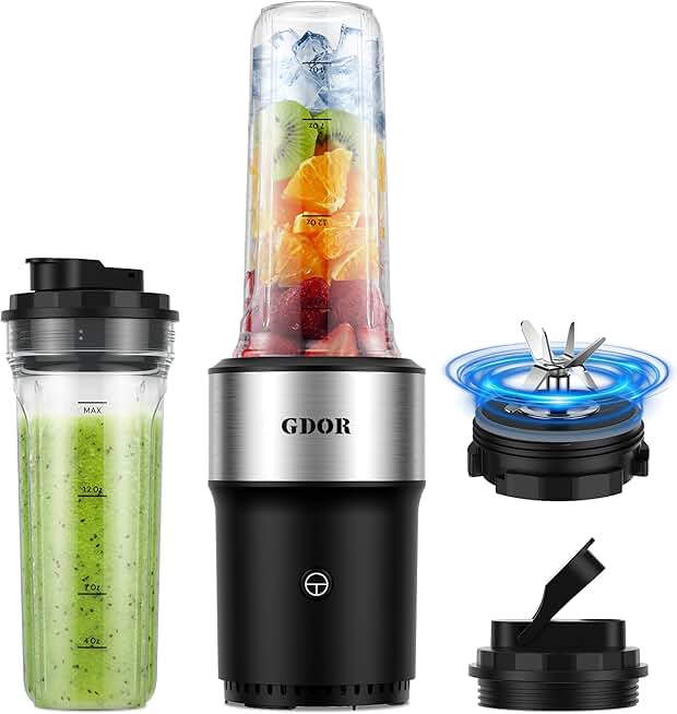900W Personal Blender with 2 To-Go Cups in Black