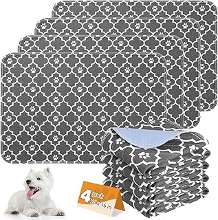 Washable Large Dog Pee Pads, 4 Pack