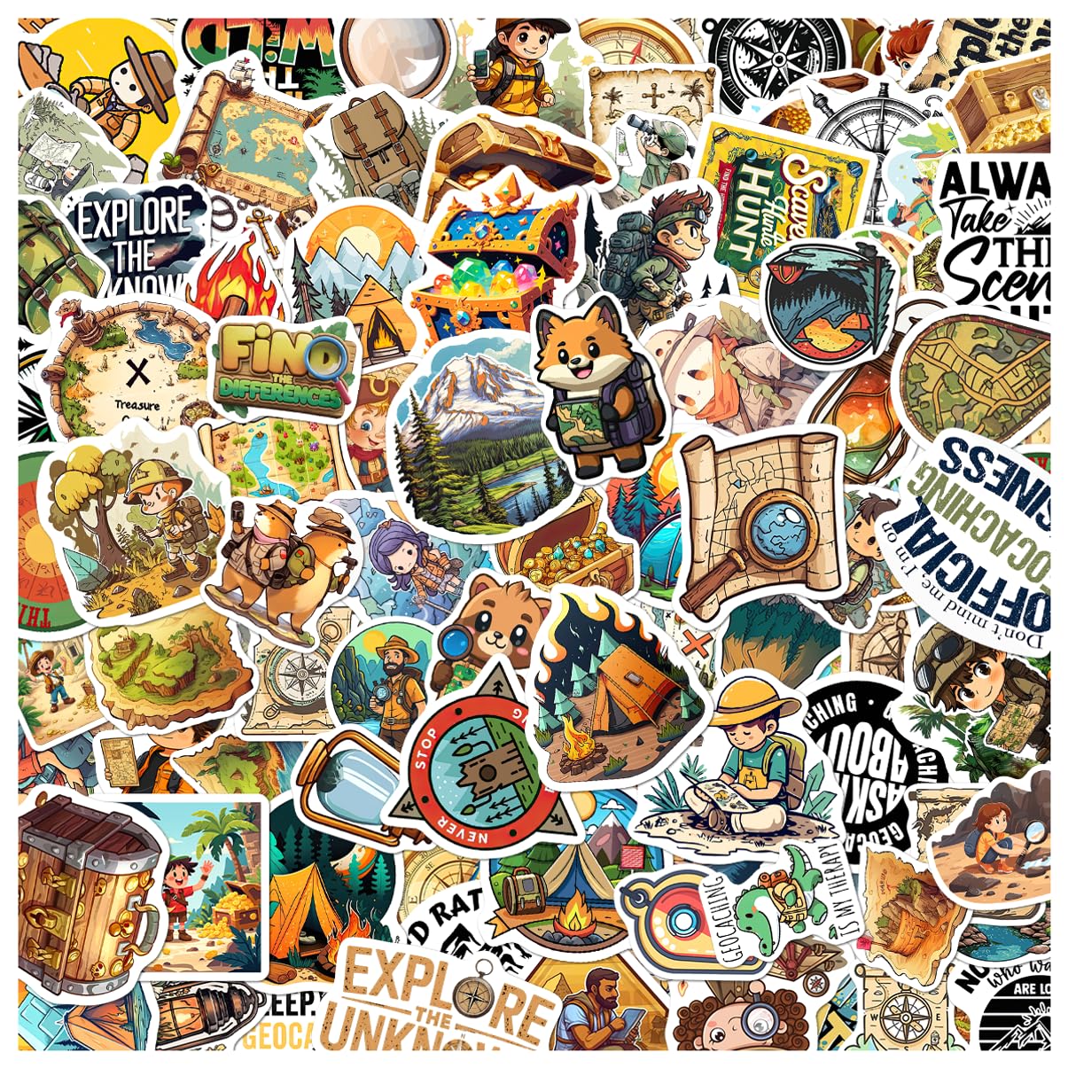 Adventure Treasure Hunt Sticker Pack for Kids and Teens
