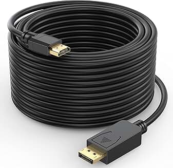 50FT 4K DisplayPort to HDMI Cable for HDTV and Monitor