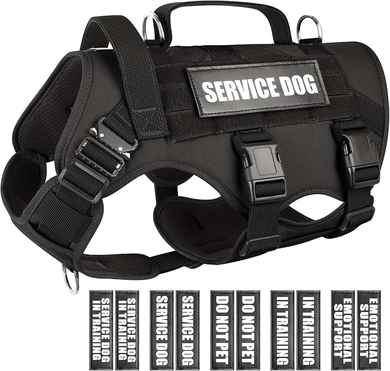 Service Dog Vest Harness for Medium Dogs with Patches