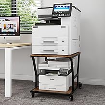 Large 2-Tier Printer Stand with Storage and Wheels
