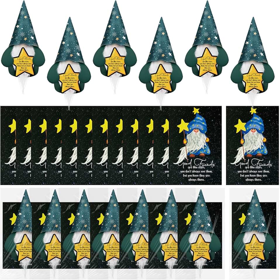 8 Plush Gnome Ornaments for Friends and Holidays