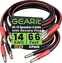 14 AWG Speaker Cable with Banana Plugs