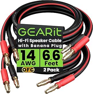 14 AWG Speaker Cable with Banana Plugs