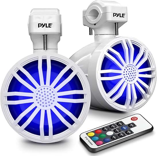 Waterproof Bluetooth Off-Road Marine Speakers with RGB Light