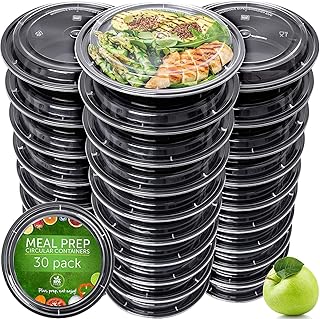 30 Pack Dishwasher and Microwave Safe Food Storage Bowls
