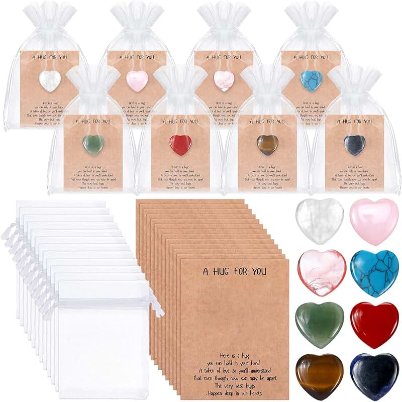 40 Heart-Shaped Pocket Hug Tokens for Gifts