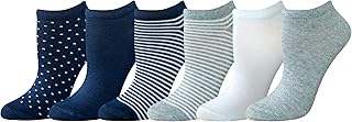 Six Pairs of Women's Casual Low-Cut Socks