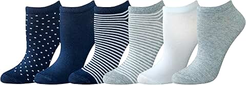 Six Pairs of Women's Casual Low-Cut Socks