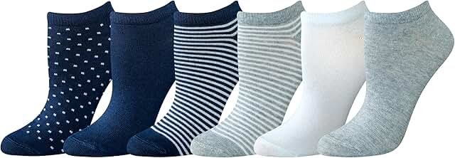 Six Pairs of Women's Casual Low-Cut Socks