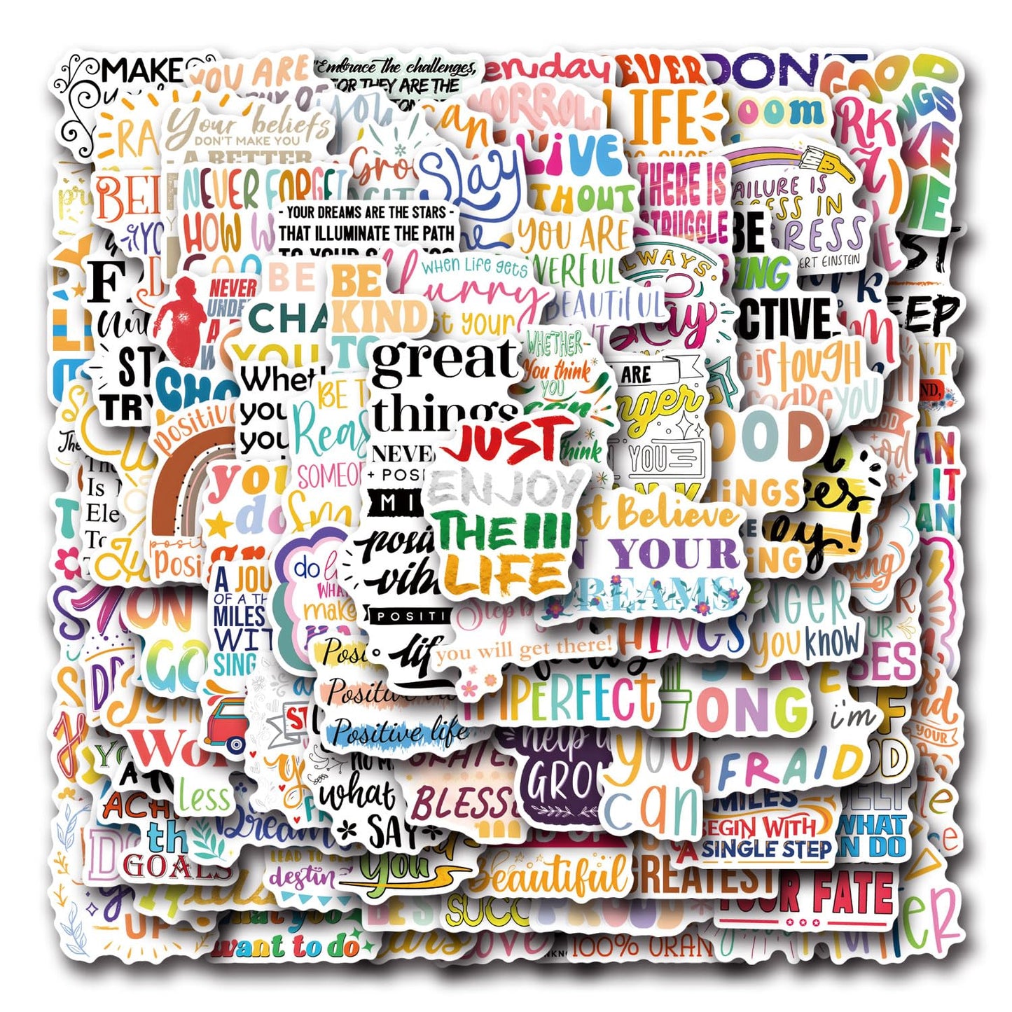 100 Inspirational Stickers for Adults and Kids