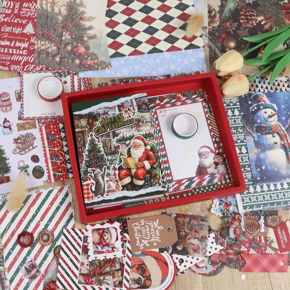 157-Piece Christmas Scrapbooking Supplies Kit for All Ages