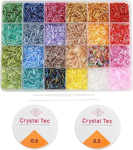 9600pcs Glass Bead Kit for Jewelry Making