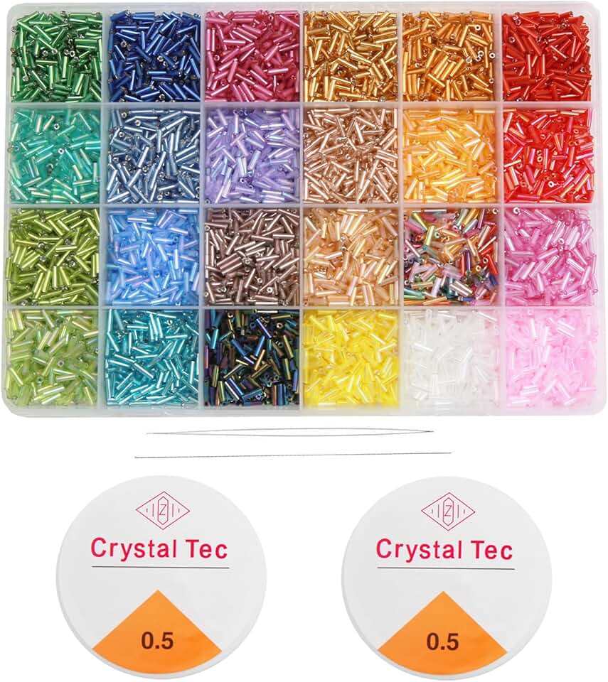 9600pcs Glass Bead Kit for Jewelry Making