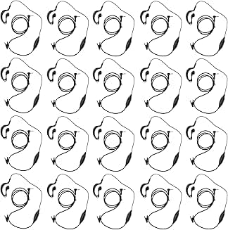 2.5mm G-Shape Earpiece with Mic for Walkie Talkies (20 Pack)