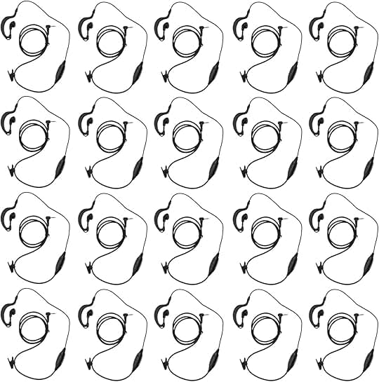 2.5mm G-Shape Earpiece with Mic for Walkie Talkies (20 Pack)