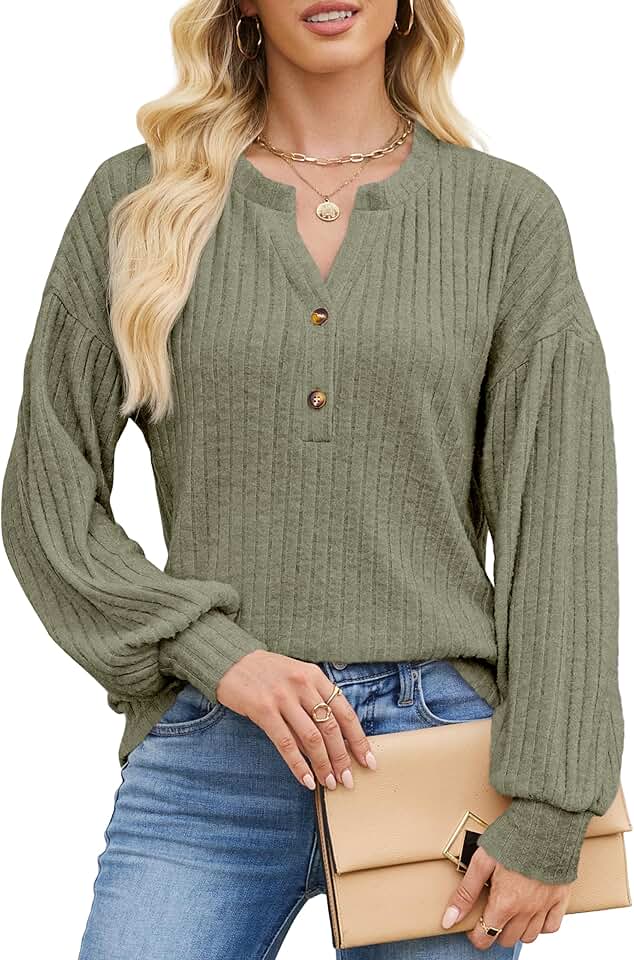Women's Long Sleeve Fall and Winter V-Neck Sweater