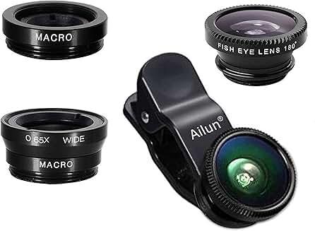 3-in-1 Phone Camera Lens Kit with Fish Eye, Wide Angle, Macro