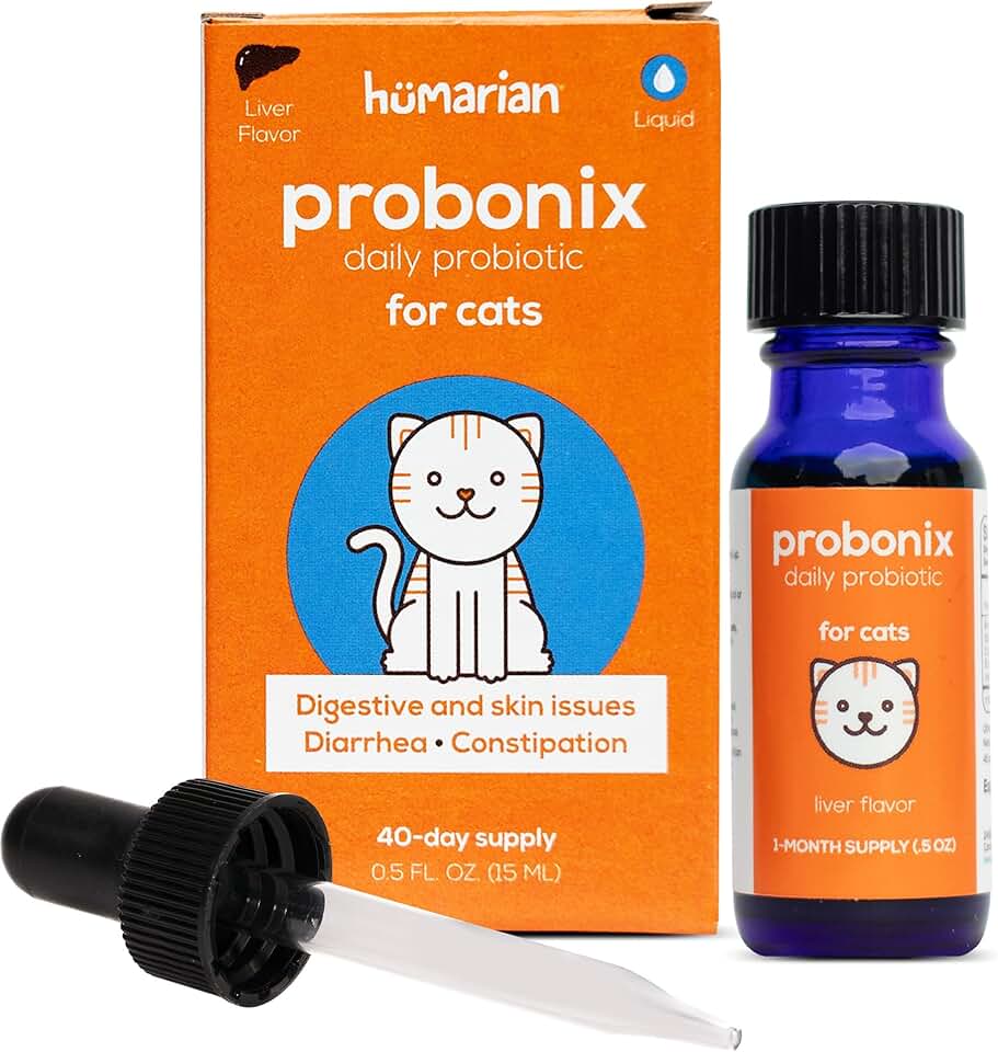 Probonix Liquid Probiotics for Cats, 8 Strains, 30 Days