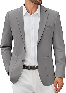 Men's Slim Fit Casual Blazer with Two Buttons