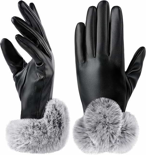 Women’s Leather Winter Touch Screen Gloves