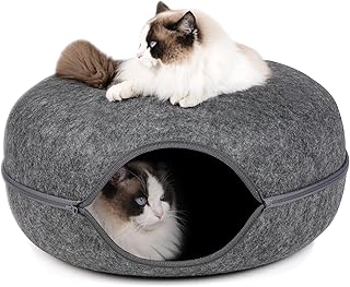 Dark Grey Cat Tunnel and Play Cave