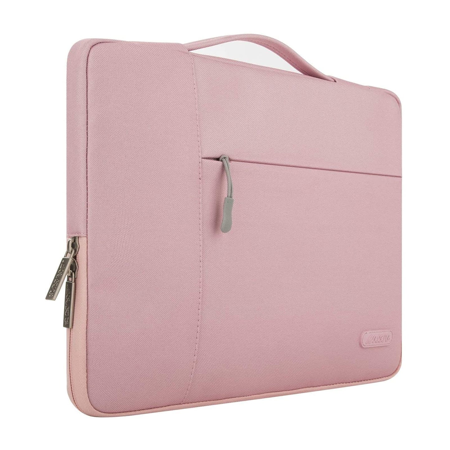 Laptop Sleeve Compatible with MacBook Air/Pro Retina, 13-13.3 inch Notebook,Compatible with MacBook Pro 14 inch 2021 2022 M1 Pro/Max A2442,Polyester Multifunctional Briefcase Bag, Pink