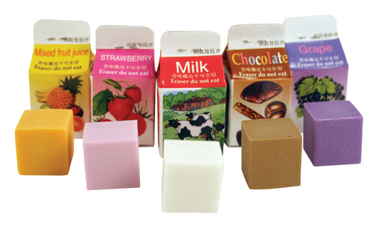 Milk Carton Scented Erasers
