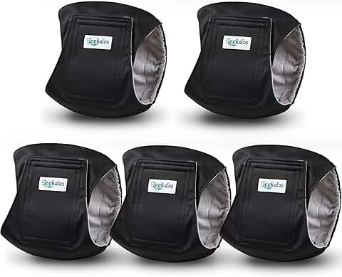 Male Dog Diapers, Washable Belly Bands, 5 Pack